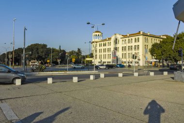 Yunanistan 'ın Selanik kentindeki tipik cadde