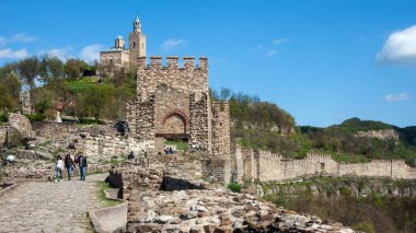 Ortaçağ kale Tsarevets, Veliko Tarnovo, Bulgaristan kalıntıları