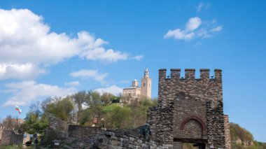 Ortaçağ kale Tsarevets, Veliko Tarnovo, Bulgaristan kalıntıları