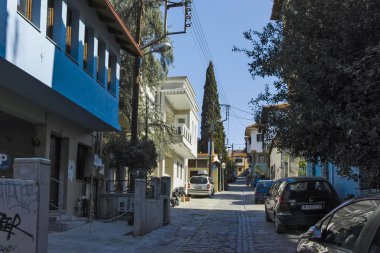 Yunanistan 'ın Selanik kentindeki Ano Poli kentinde tipik bir bina