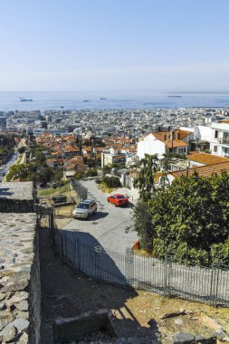 Yunanistan 'ın Selanik kenti panoramik manzara