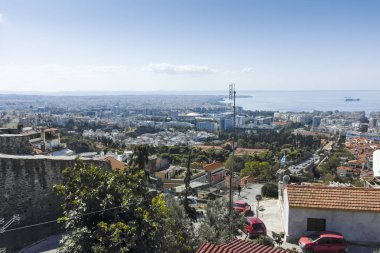 Yunanistan 'ın Selanik kenti panoramik manzara