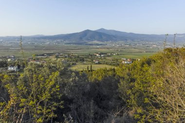 Chortiatis Dağı ve Yunanistan 'ın Chalkidiki kentinin kırsal kesimi