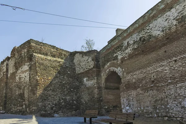 Fortification antique dans la ville de Thessalonique, Grèce — Photo