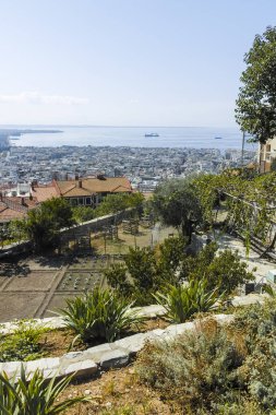 Panoramik manzara kenti Selanik, Orta Makedonya, Yunanistan