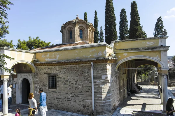 Монастырь Влатадон в городе Салоники, Греция — стоковое фото