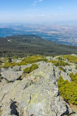Bulgaristan 'ın Vitosha Dağı' ndaki Kamen Del Peak kentinden Sofya 'nın panoramik manzarası