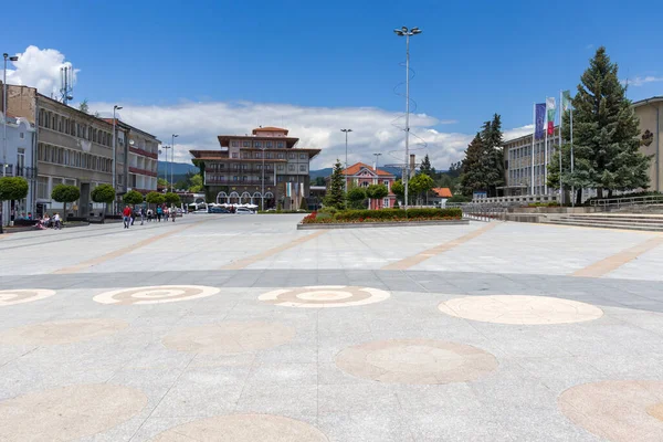 Panagyurishte Bulgaria Mayo 2020 Panorama Plaza Central Ciudad Histórica Panagyurishte — Foto de Stock