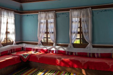 KOPRIVSHTITSA, BULGARIA - 25 Ocak 2020: Bulgaristan 'ın Sofya Bölgesi Koprivshtitsa kentindeki Lyuben Karavelov Müzesi