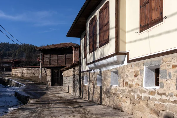 Koprivshtitsa Bulgaria January 2020 Typical Street Old Houses Historical Town — 图库照片