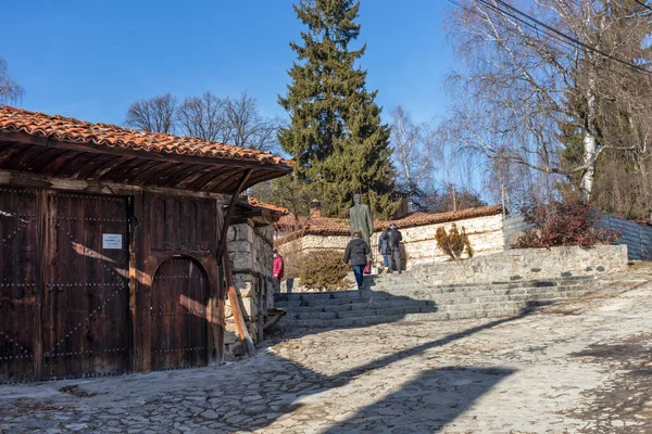 Koprivshtitsa Bulgária Janeiro 2020 Rua Típica Casas Antigas Cidade Histórica — Fotografia de Stock