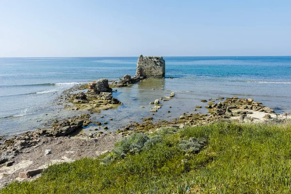 Nea Poteidaia Řecko Března 2019 Pohled Pobřežní Ulici Nea Poteidaia — Stock fotografie