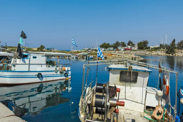 Nea Poteidaia Grecia Marzo 2019 Vista Calle Costera Nea Poteidaia — Foto de Stock