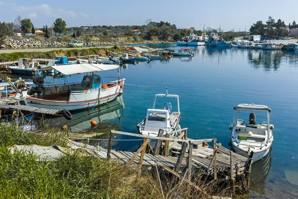 Nea Poteidaia Greece Марта 2019 Года View Coastal Street Nea — стоковое фото