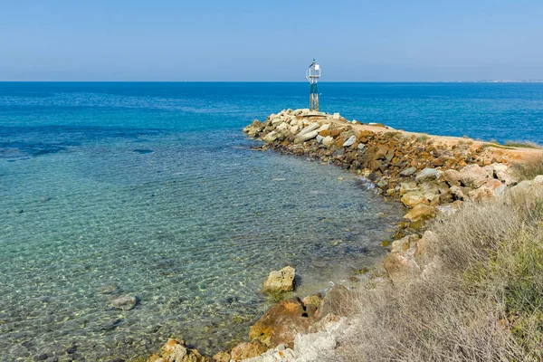 Nea Poteidaia Řecko Března 2019 Pohled Pobřežní Ulici Nea Poteidaia — Stock fotografie