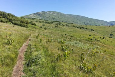 Belmeken zirvesi, Rila dağı, Bulgaristan çevresindeki Panorama