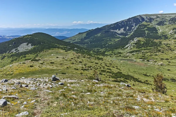 Панорама Навколо Вершини Бельмекен Рила Гора Болгарія — стокове фото