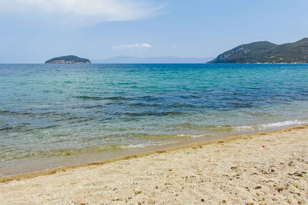 Panorama Plaży Iraklitsa Macedonii Wschodniej Tracji Grecja — Zdjęcie stockowe