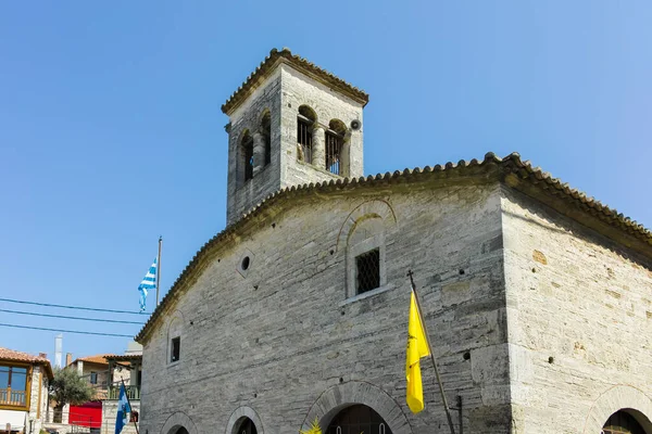 Afytos Kassandra Grecia Marzo 2019 Iglesia Ortodoxa Histórica Ciudad Afytos — Foto de Stock