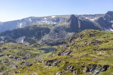 Bulgaristan 'ın Yedi Rila Gölü yakınlarındaki Rila Mountan' ın inanılmaz manzarası