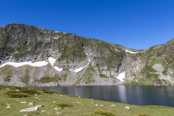 Paisaje Verano Con Lago Rila Montaña Rila Los Siete Lagos —  Fotos de Stock