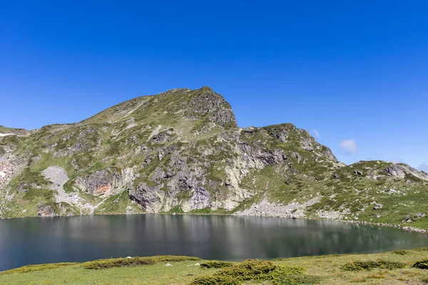 Paisaje Verano Con Lago Rila Montaña Rila Los Siete Lagos — Foto de Stock