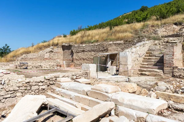 Ruïnes Van Oude Macedonische Polis Heraclea Sintica Gelegen Nabij Stad — Stockfoto