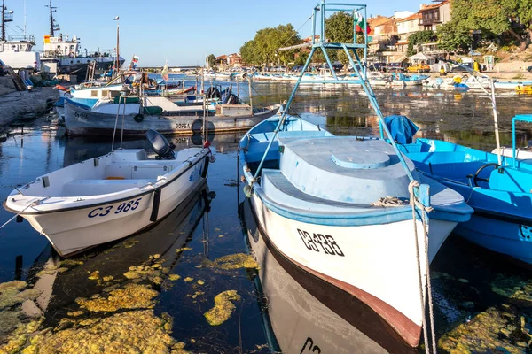 Sozopol Bulgarien August 2020 Erstaunlicher Sonnenuntergang Hafen Von Sozopol Region — Stockfoto