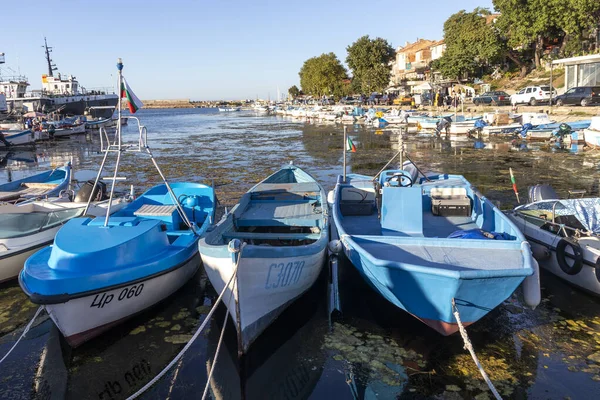 Sozopol Bulharsko Srpna 2020 Úžasný Západ Slunce Přístavu Sozopol Burgas — Stock fotografie