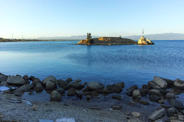 Nea Poteidaia kasabası kıyı şeridi, Kassandra, Chalkidiki, Orta Makedonya, Yunanistan