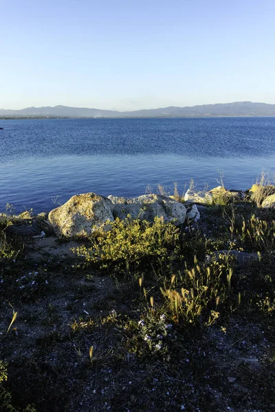Nea Poteidaia kasabası kıyı şeridi, Kassandra, Chalkidiki, Orta Makedonya, Yunanistan