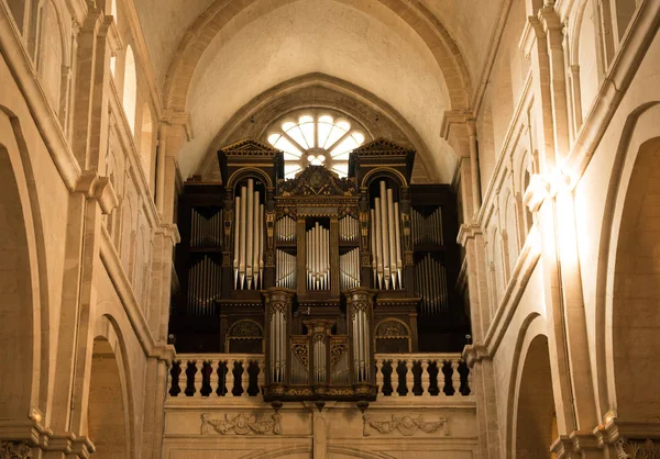 Hermoso Órgano Iglesia Interior Antiguo — Foto de Stock