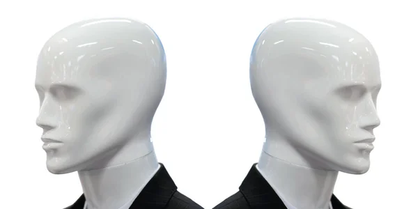 Zwei Kunststoff Schaufensterpuppen Auf Weißem Hintergrund — Stockfoto