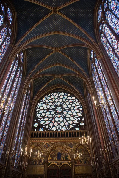 Hermoso Interior Sainte Chapelle París — Foto de Stock