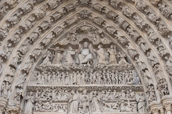 Details Facade Cathedral Amiens France — Stock Photo, Image