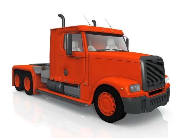 Red Truck White Background — Stock Photo, Image