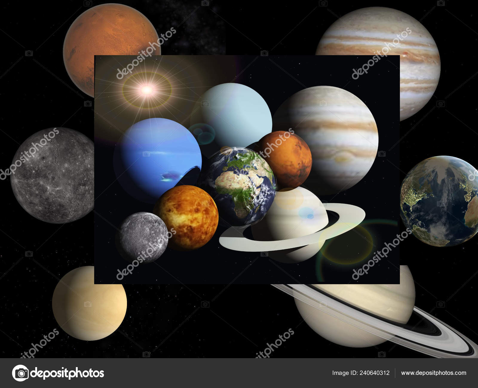 Les Planètes Système Solaire Photographie Njaj 240640312