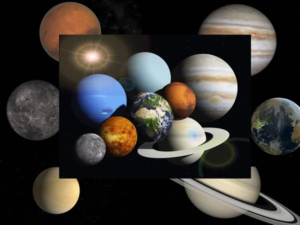 太阳系的行星 — 图库照片