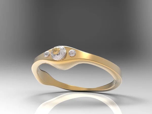 Zlatý Prsten Diamanty — Stock fotografie