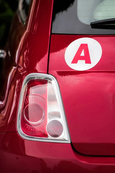 Fahranfänger Auto Aus Nächster Nähe — Stockfoto