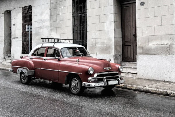 Amerikai Autók Kubában Oldtimer Közlekedési — Stock Fotó