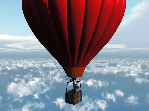 Red air balloon — Stock Photo, Image