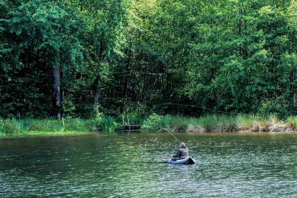 O pescador da mosca — Fotografia de Stock