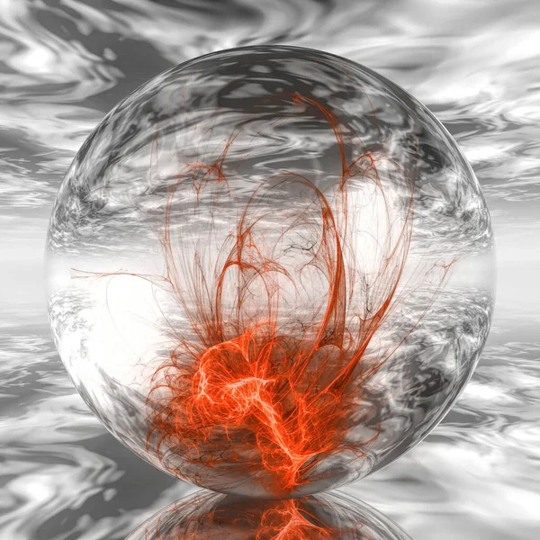 Transparent Ball Containing Shapes — Stock Photo, Image