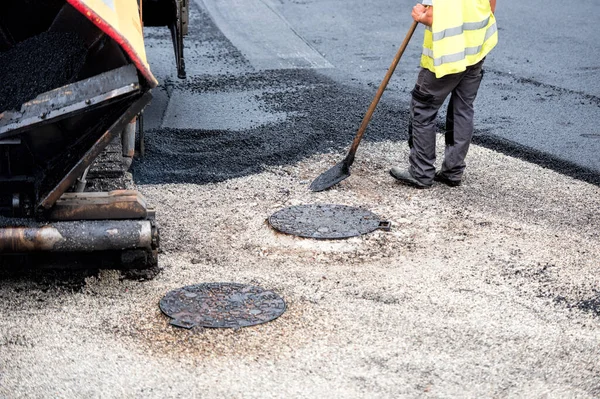 Νέο Macadam Στο Δρόμο — Φωτογραφία Αρχείου