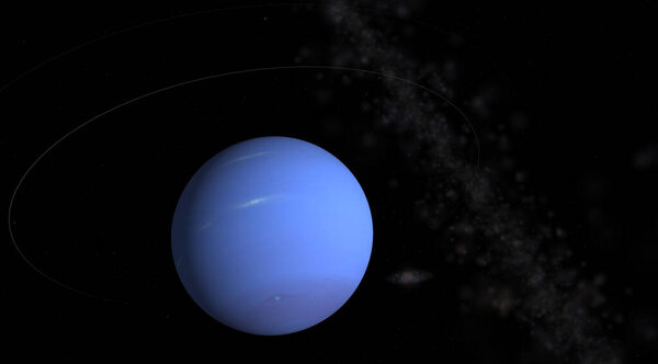 Planet neptun in space