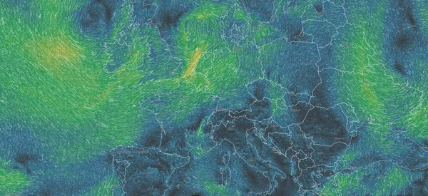 Mapa Del Viento Europa —  Fotos de Stock