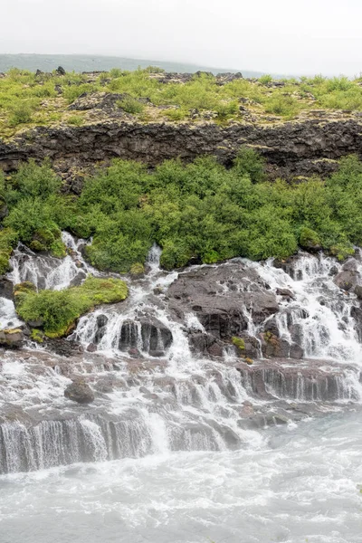 Hraunfossar Wasserfall Island — Stockfoto