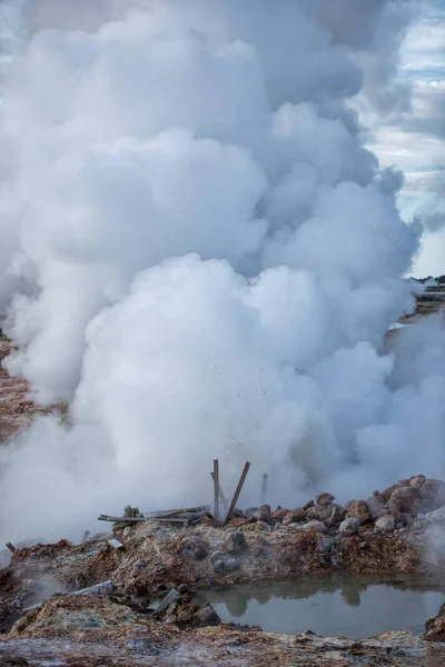 Erupção Térmica Islândia — Fotografia de Stock