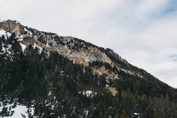 Vinter Utsikten Över Bergen Vackra Underlandet Bergslandskap — Stockfoto